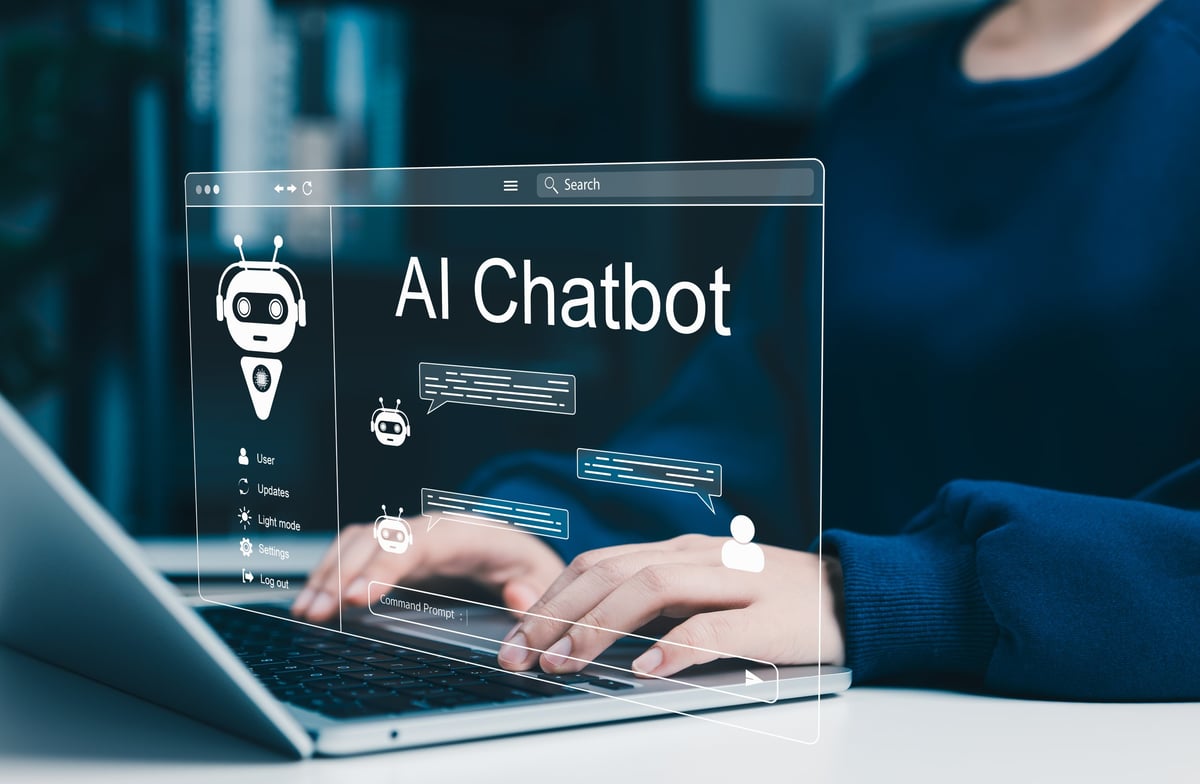 AI chatbot and conversational artificial intelligence concept